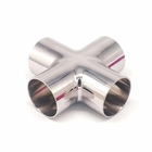 Food Grade Stainless Steel Sanitary Cross Fitting 4 Way Butt Weld Sanitary Fitting