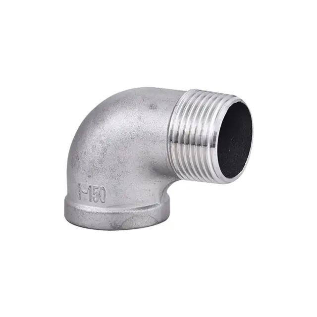 304 316L Stainless Steel Pipe Fitting 90 Degree Forging Female And Male Connection Thread Bsp Elbow