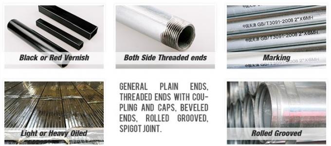 Van het de Pijpijzer van het fabrikanten de ERW Gelaste Staal Pijp van het de Buisgi Gegalvaniseerde Staal Zwarte voor Bouw 9