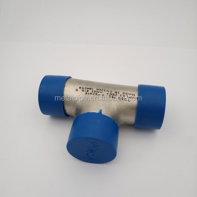 Metalen laaggelegeerde stalen buizenbehangen Butt welding buizenbehangen Equal Tee A403 WP904L 6" SCH40 ASME B16.9 1