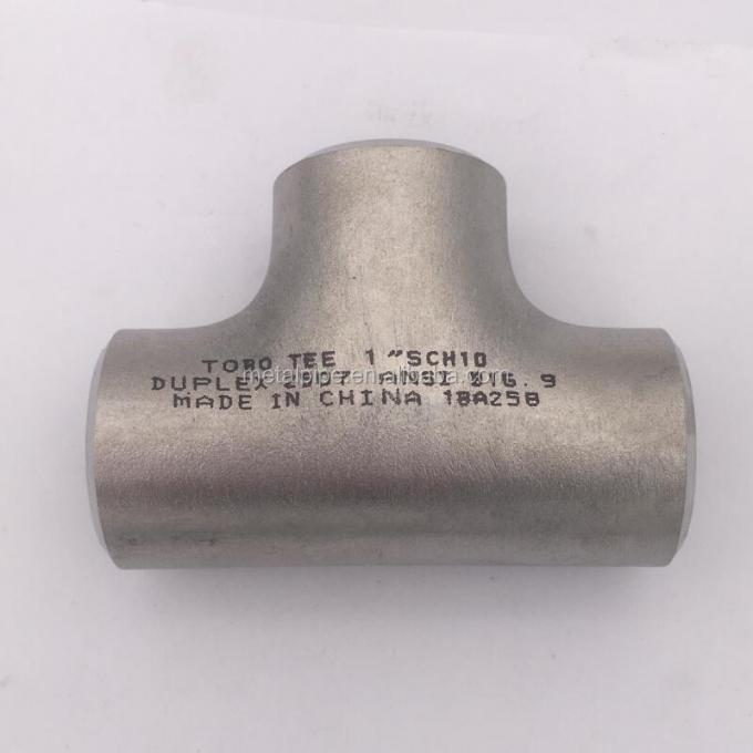 Metalen laaggelegeerde stalen buizenbehangen Butt welding buizenbehangen Equal Tee A403 WP904L 6" SCH40 ASME B16.9 2