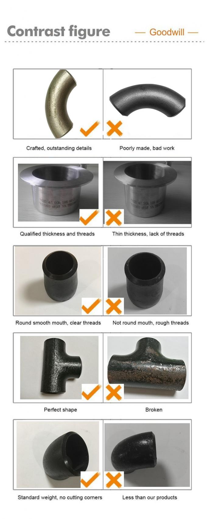 Metalen ASME B 16.9 Naadloze buisbevestigingen Concentrische reducer 4" X 2" Sch80 Monel 400 2