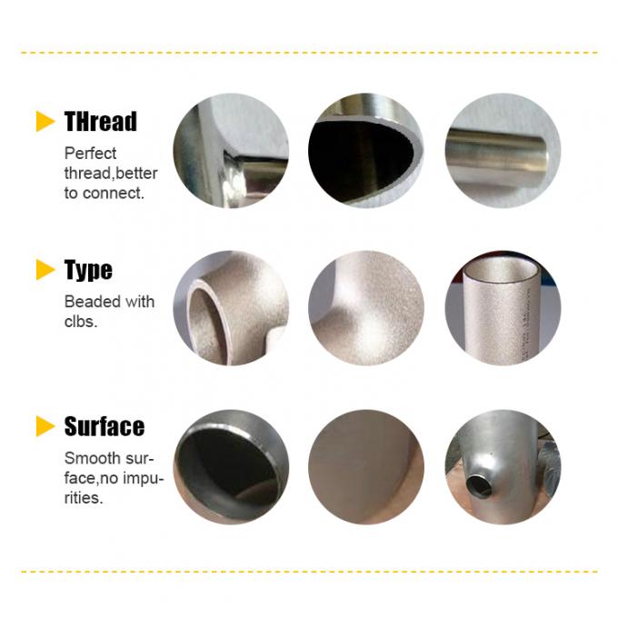 ASME B16.9 TR Zandgewalst roestvrij staal reductie TEE gelijk aan TEE 1/8 "-60" Butt gelast SS buis bevestiging 1
