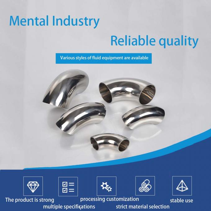 Metal China Manufacturer 304 roestvrij staal 90D Butt weld Elbow Pipe Fitting Elbow voor roestvrij staal handrail Fitting 3