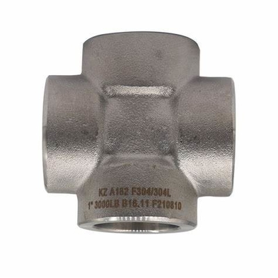 Metal Stainless Steel Pipe Forged Fittings Socket Welded Cross 3000LBS ASME B16.11 SA-182 GR F 316/316L DN 1Metal Stainless Steel Pipe Forged Fittings Socket Welded Cross