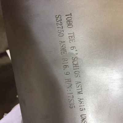 ASME 16.9 Super Duplex steel ASTM A815 UNS S32750 6'' SCH10S Butt Weld TEE