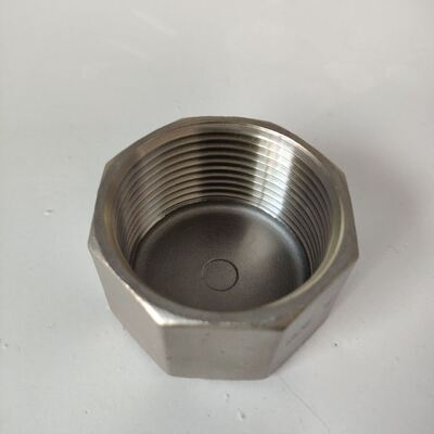 CUNI Threaded Hex Cap  ASTM B466 UNS C715000 2" SCH40 Class 3000# ASME B16.11