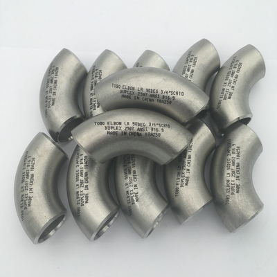 BW Fittings Duplex Stainless Steel 2507 90Deg Elbow LR 1 1/2'' SCH10 UNS S32750 ASME B16.9