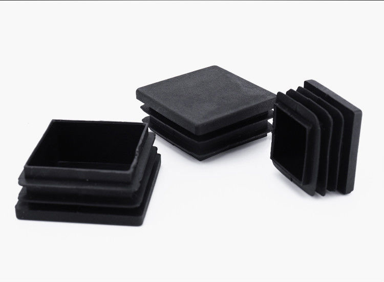 Square Round Tubing Round Square Pipe End Tubing Insert Plug Black Plastic Plug/plastic Injection Customized Moulding