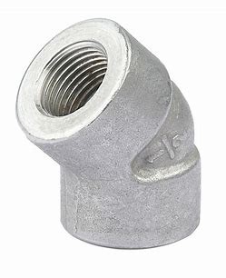 Threaded Elbow Stainless Steel 45 Degree Elbows Forged High Pressure Pipe Fittings Ss304/316