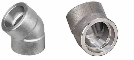Stainless Steel Elbow Pipe Fittings 45 Degree Socket Weld Long Radius Elbow Forged Fittings