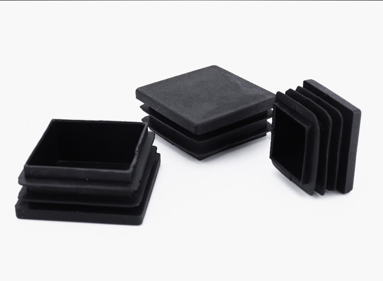 Square Round Tubing Round Square Pipe End Tubing Insert Plug Black Plastic Plug/plastic Injection Customized Moulding