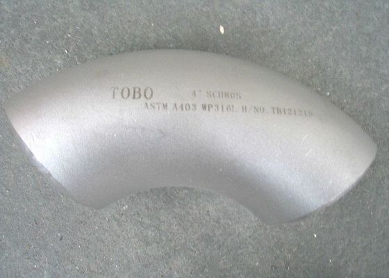 Ti Alloy Stainless Steel Elbow Long Radius 90 Degree With Silver Color