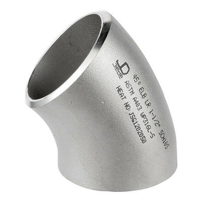 BW Radius Elbow Butt Welding Fitting Degree 45 NPS 1/2"   WP304/304L, WP316/316L WPB ASME/ANSI B16.9 MSS SP-4 ISO 4144