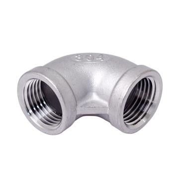 90 Degree Elbow Stainless Steel Pipe Fittings Double Internal Threaded Tube Connector