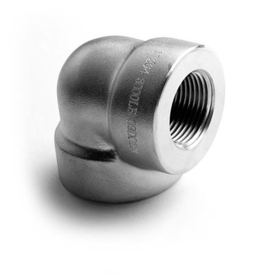 90 Degree Elbow Stainless Steel Pipe Fittings Forged Fittings Threaded Tube Connector