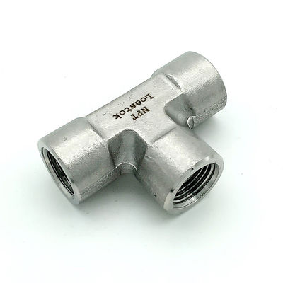 Threaded Equal Tee Stainless Steel Forged 3000 6000 2000 Class Industrial Pipe Fittings