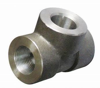 Threaded Straight Tee Stainless Steel Forged 3000 6000 2000 Class Pipe Fittings