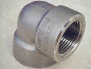 90 Degree Elbow Stainless Steel Pipe Fittings Forged Fittings Threaded Tube Connector