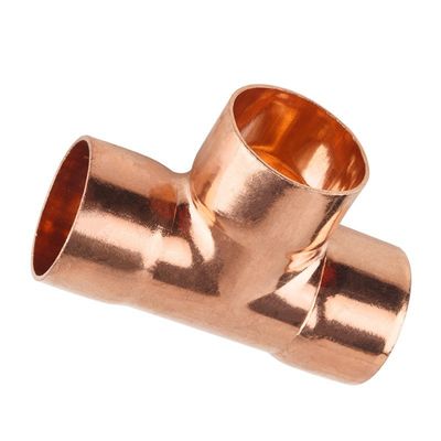 Copper Nickel RED Tee Target - UNS C71500 Seamless, DN 200X100, 3X2.5mm, for Marine and Seawater Service, Butt Weld Pipe Fitting