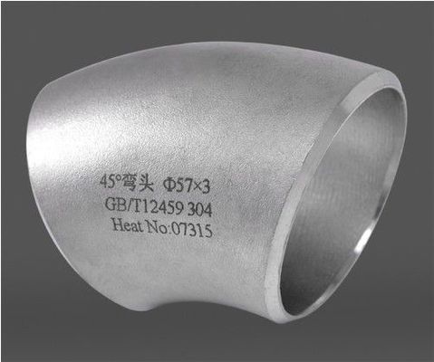 SS304 316 Butt Welding Fitting Long Radius 45 Degree Elbow Stainless Steel Pipe Fittings