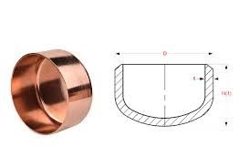 Butt Weld Fittings CUNI 90/10 B10 Cooper Nickel Cap 1/2"-48" MSS SP43