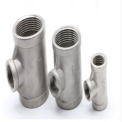 China Hot Threaded Fittings Reducing Unequal Tee Roestvrij staal Pipe Fittings Gesmeed Fittings