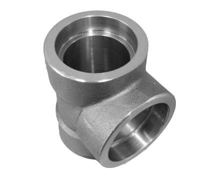 China Hot  Asme b16.9 schedule 40 steel Pipe Fittings Socket Weld Tee Stainless Steel Equal Tee 304