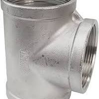 Stainless Steel 304 Straight Tee Joint Silver Corrosion Resistant Piping Component