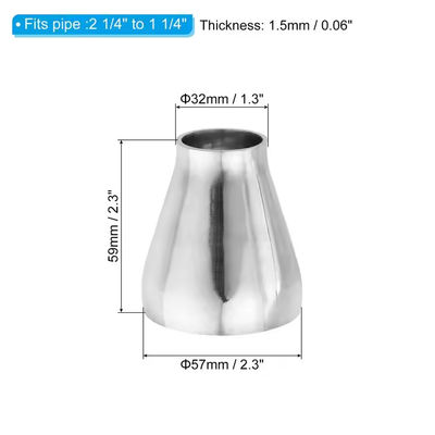A182 TP347 CONCENTRIC REDUCER ANSI B16.9 FITTING 6'' X 4'' Schedule 40 Steel Concentric Pipe Fittings Reducer