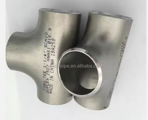 METAL Ti Alloy R50400/GR.2 8inch Schedule 40 Titanium Tee Butt Weld Tee Pipe Fittings