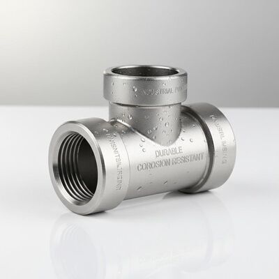 Corrosiebestendige roestvrijstalen T-connector met hoge drukbestendigheid en temperatuurbestendigheid voor industriële loodgieterswerk