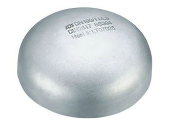 317L Material Stainless Steel Weld On Fittings Cap Silver Color Forged For Shipbuilding