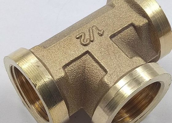 Wholesale Price 99% Copper Pipe Thread Equal Tee Female NPT 1/2" 3000# C70600 Brass Casting Pipe Fittings
